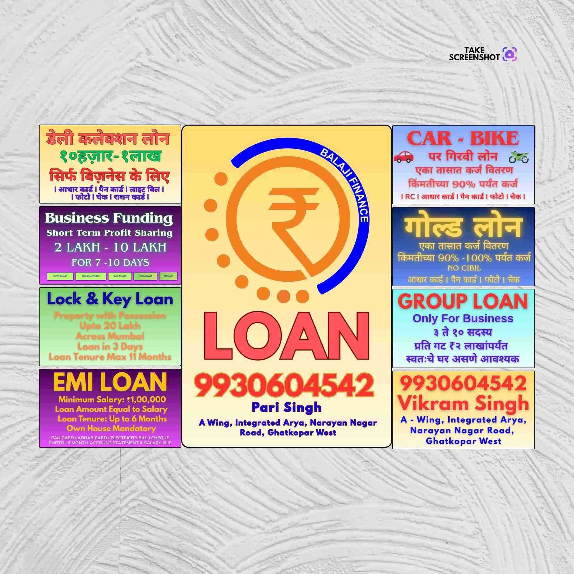 private loan near office area in wadala east banner