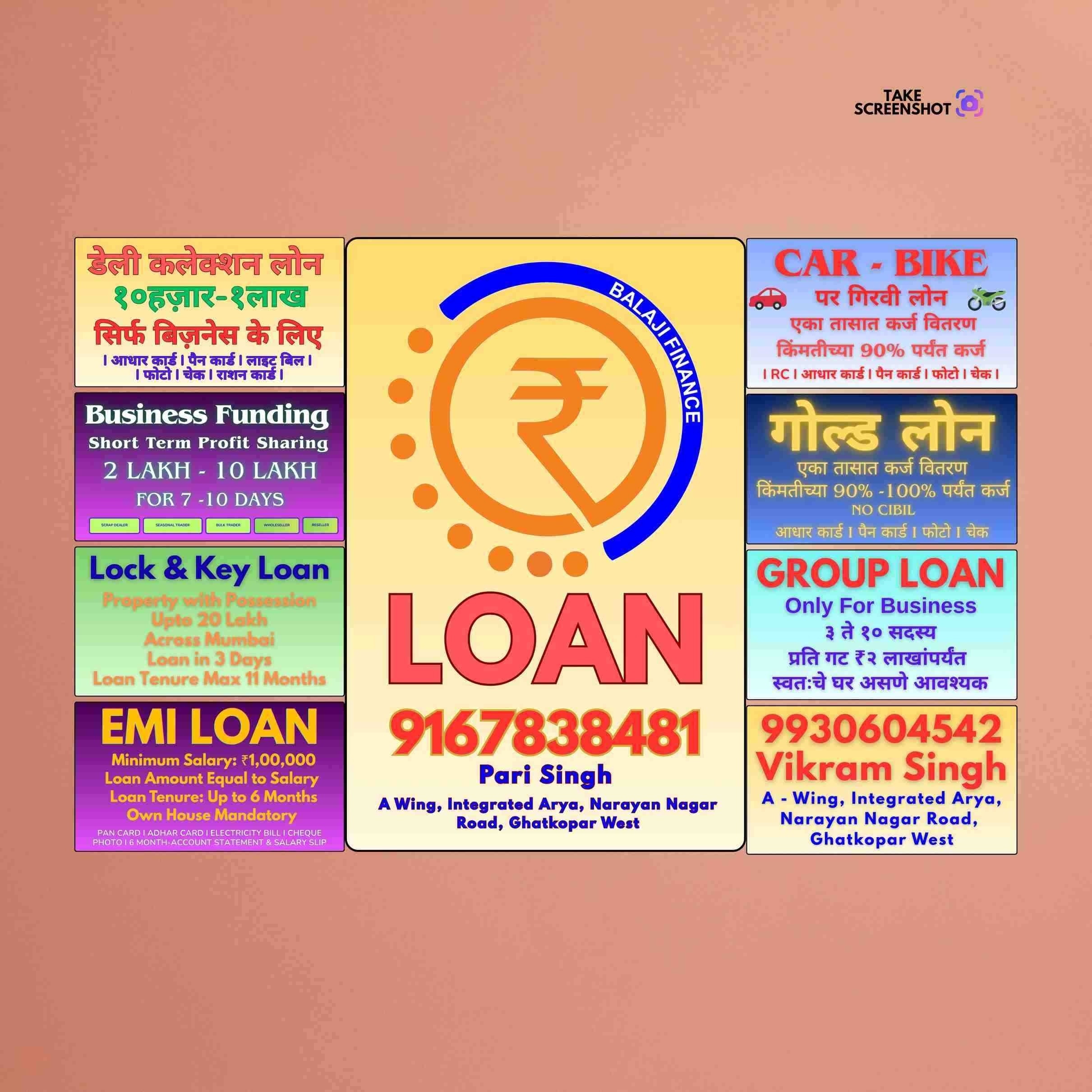 urgent loan in pratiksha nagar banner